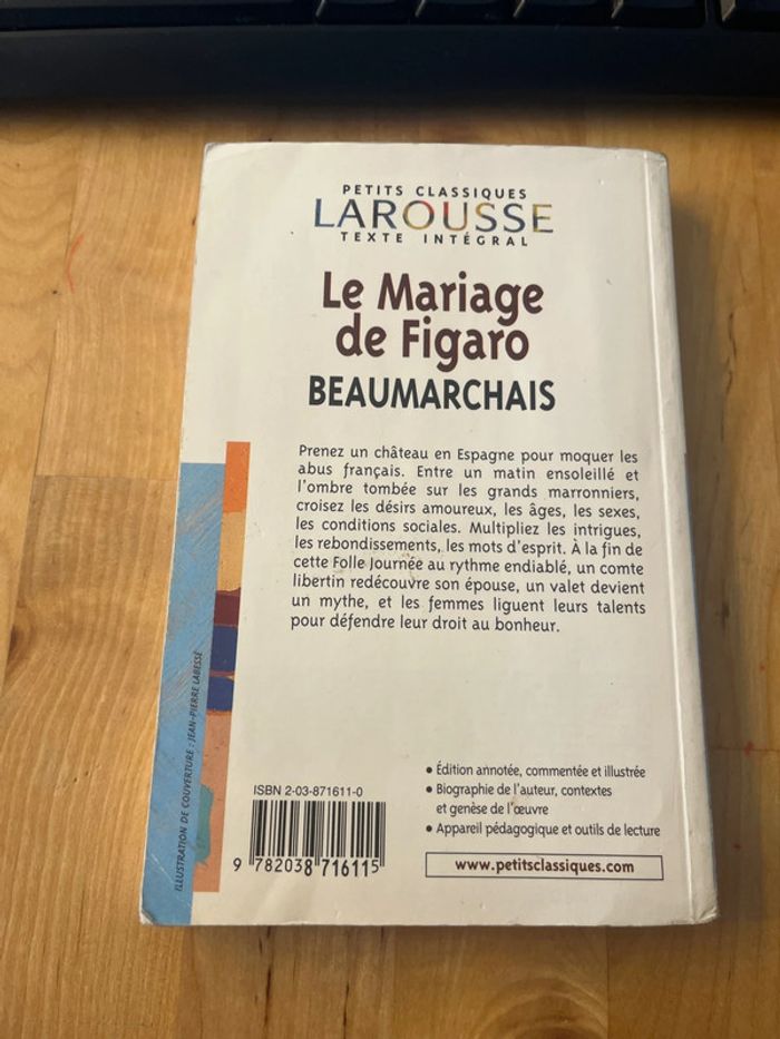 Le mariage de Figaro - Beaumarchais - éditions petits classiques Larousse - photo numéro 2