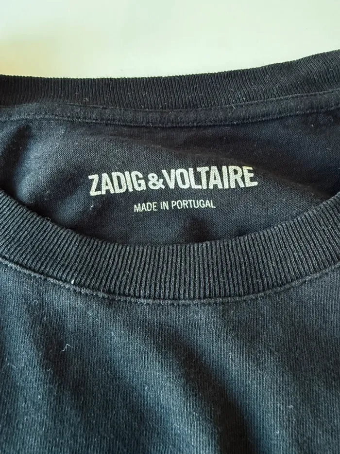 T-shirt noir zadig et voltaire tigre - photo numéro 3