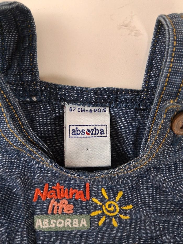 Robe en jean's Absorba taille 6 mois - photo numéro 3