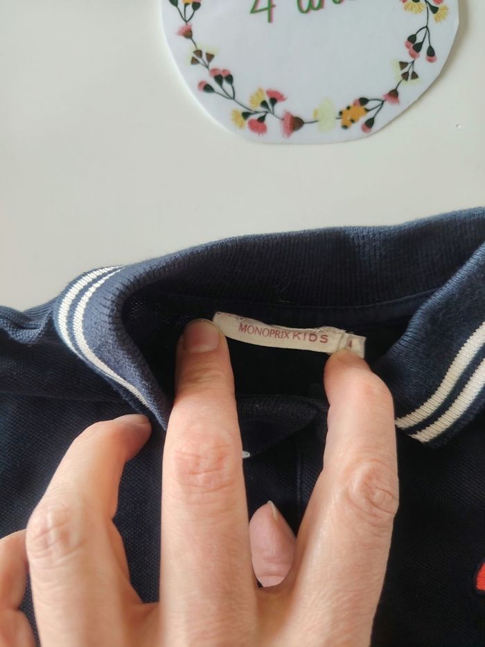Robe d'été bleu marine 🌈 fille 4 ans Monoprix KIDS tbe - photo numéro 4