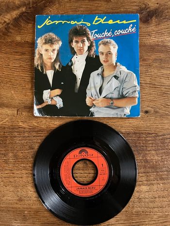 Vinyle 45 tours-Jamais bleu-Touché coulé 