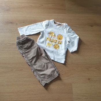 💚 Ensemble tee-shirt ML pantalon 12 mois Obaïbi/Orchestra #emyfleury_12moisgarçon