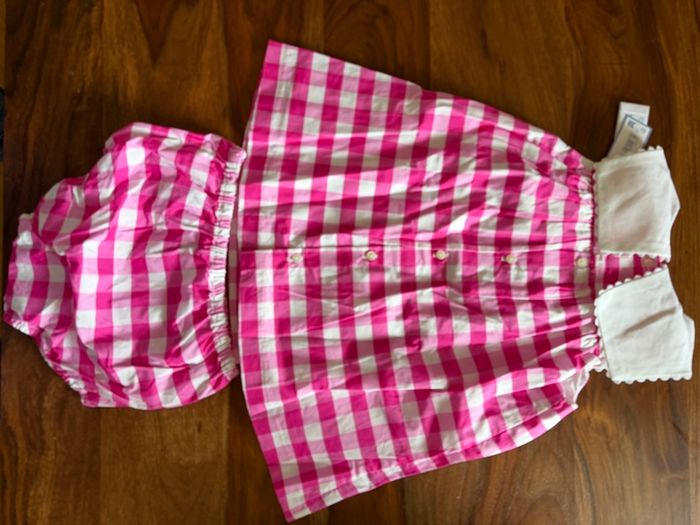 Robe jacadi fushia carreau Vichy 18 mois neuve jamais portée - photo numéro 2