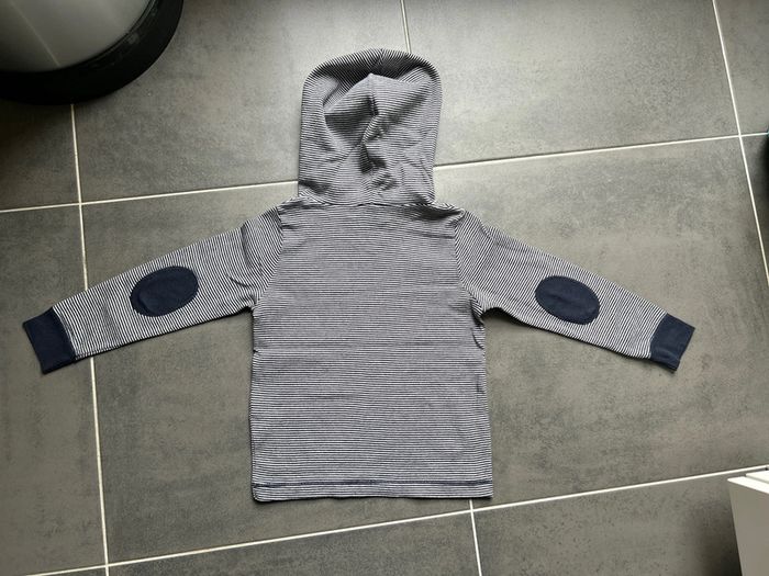 T-shirt haut manches longues capuche marinière garçon petit bateau - photo numéro 8