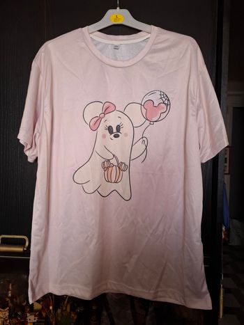 T-shirt t shirt tee shirt maillot foot basket sport sportwear minnie fantôme halloween citrouille spooky disney Disneyland