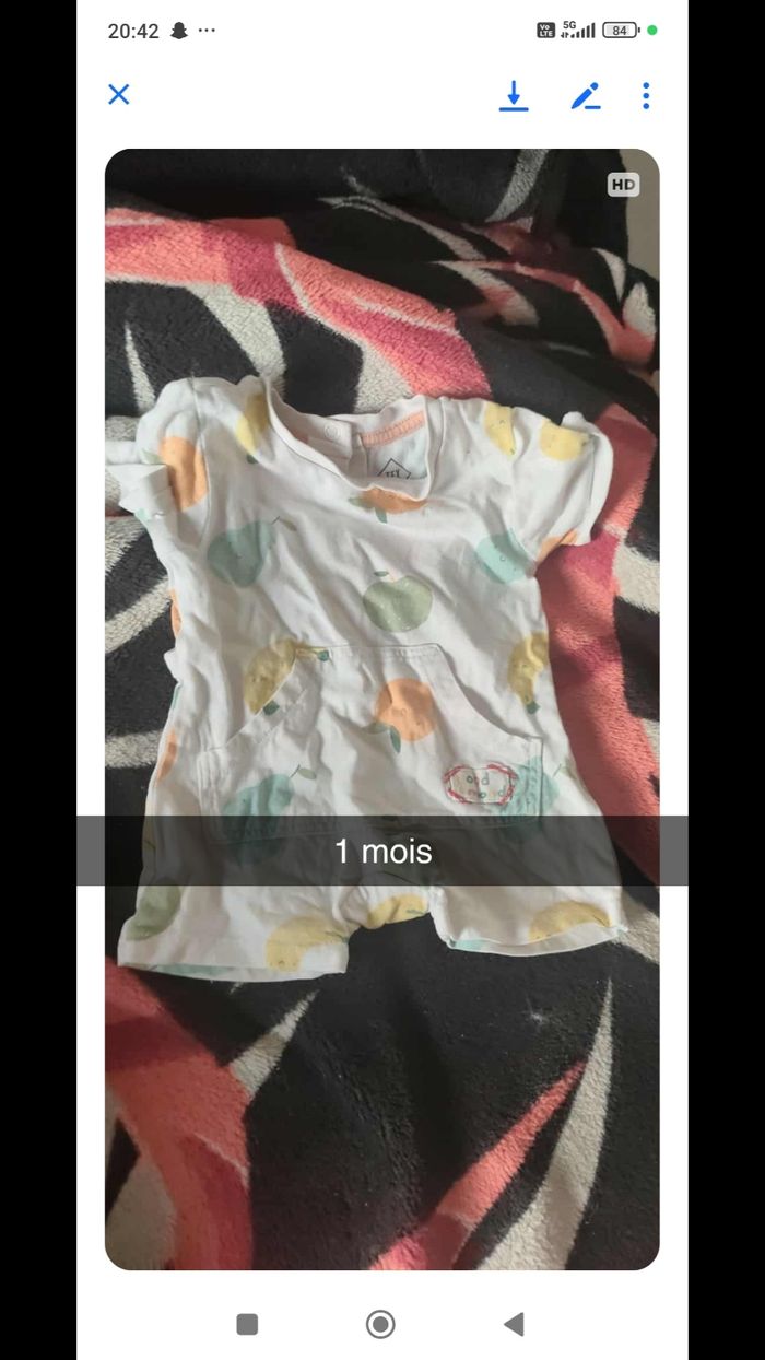 Combinaison été 1 mois - photo numéro 2