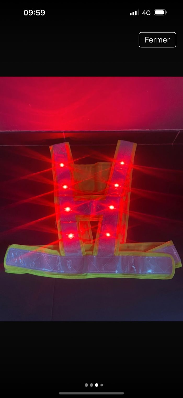 Gilet de signalisation avec  led
