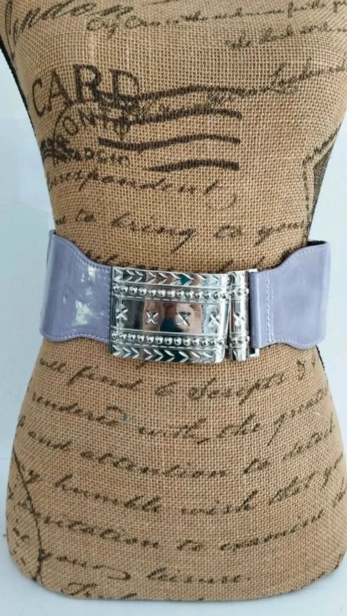 Ceintures 70 cm élastique lilas argenté femme - photo numéro 2