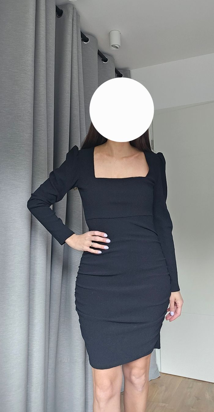Robe noire encolure carrée, taille 36, Morgan - photo numéro 1