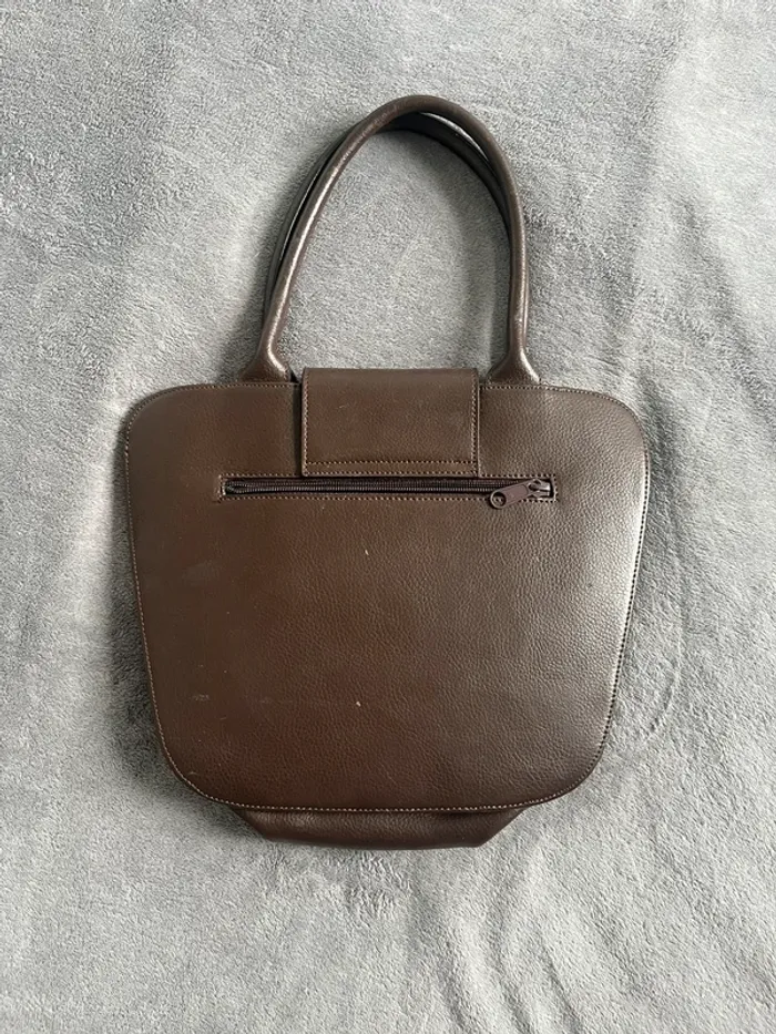Sac à main marron vintage Oxône Paris – Made in France - photo numéro 4