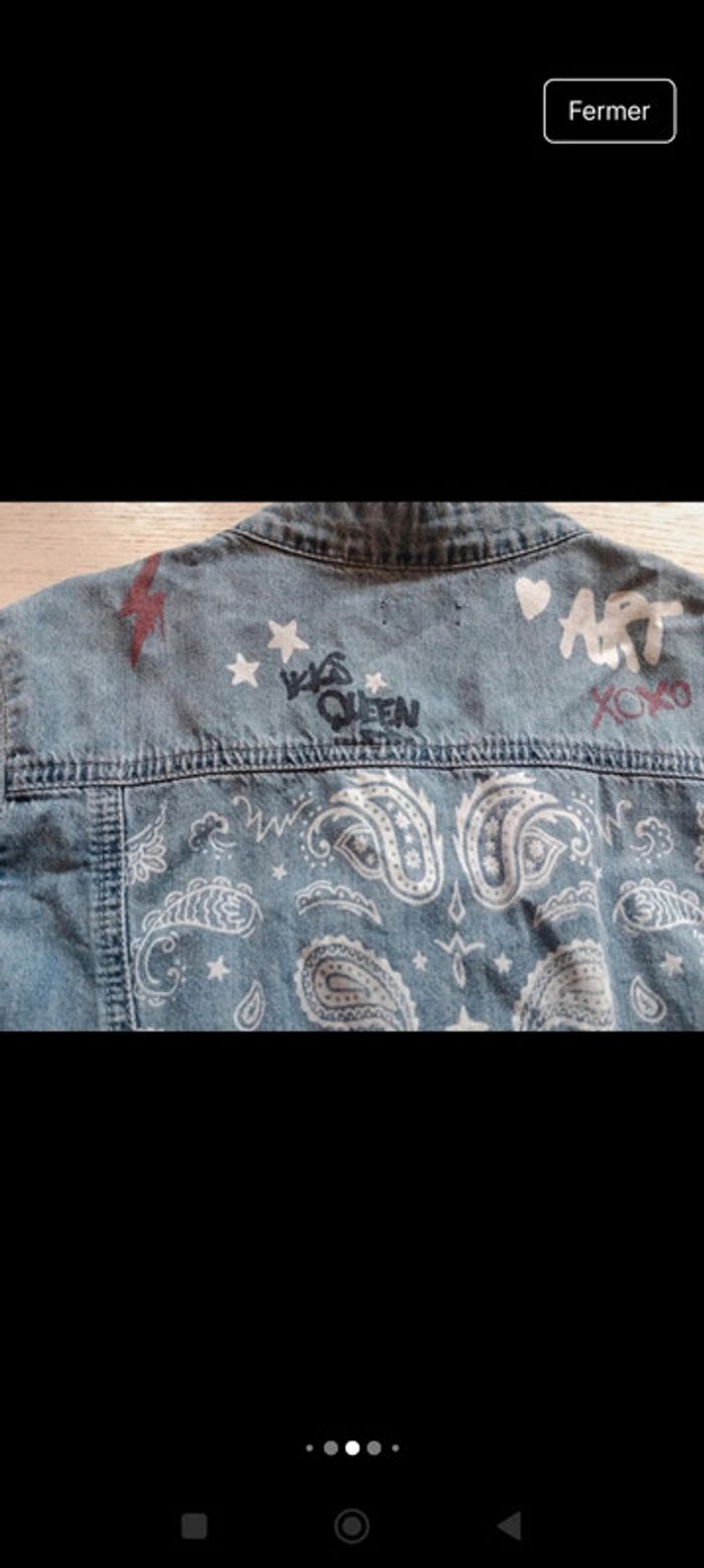 Veste zippée en jean - photo numéro 8