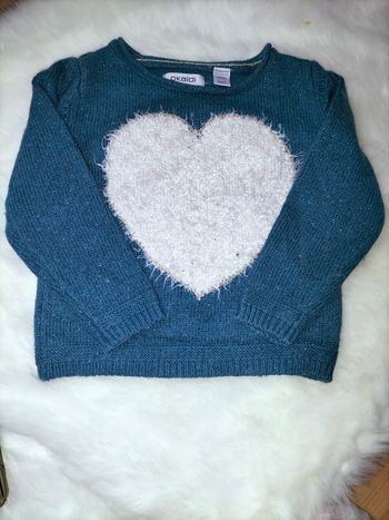 Pull petite fille coeur 