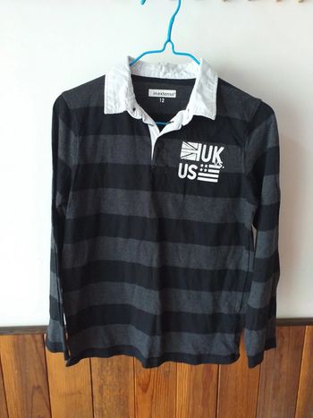 Polo manches longues rayé