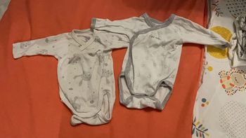 Lot de 2 bodies manches longues naissance mixte