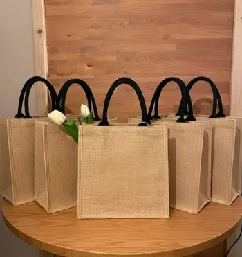 Lot de 5 sacs en toile de jute Neufs avec étiquette