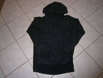 Sweat à capuche noir chiné CELIO Taille L