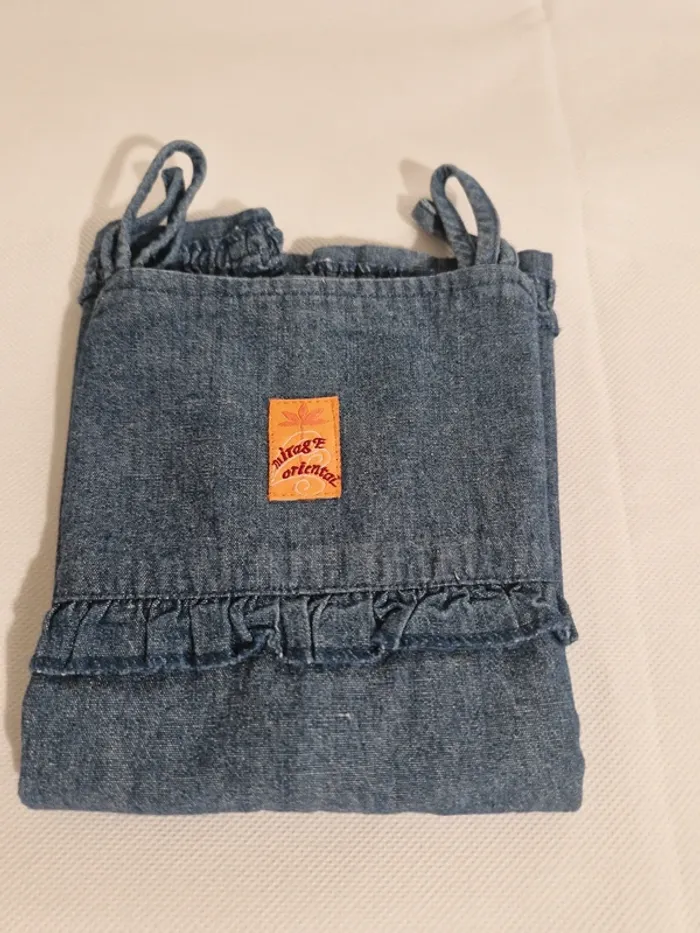 Robe en jean à bretelles 6 mois (67 cm) In Extenso - photo numéro 4