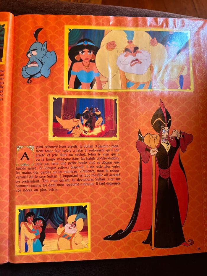 album Panini complet Walt Disney Aladdin Jasmine princesse autocollants ancien stickers - photo numéro 13