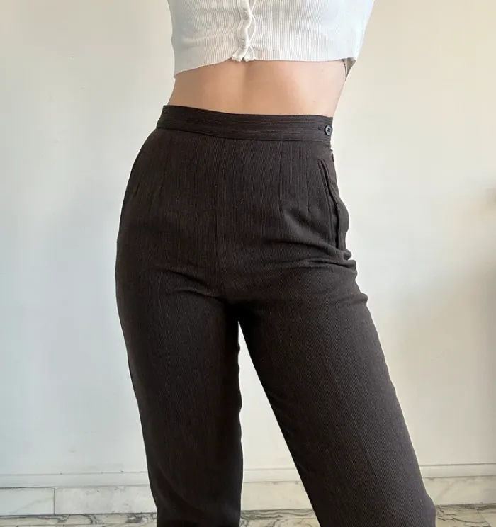 Pantalon marron vintage années 90 Caroll taille 36 - photo numéro 2