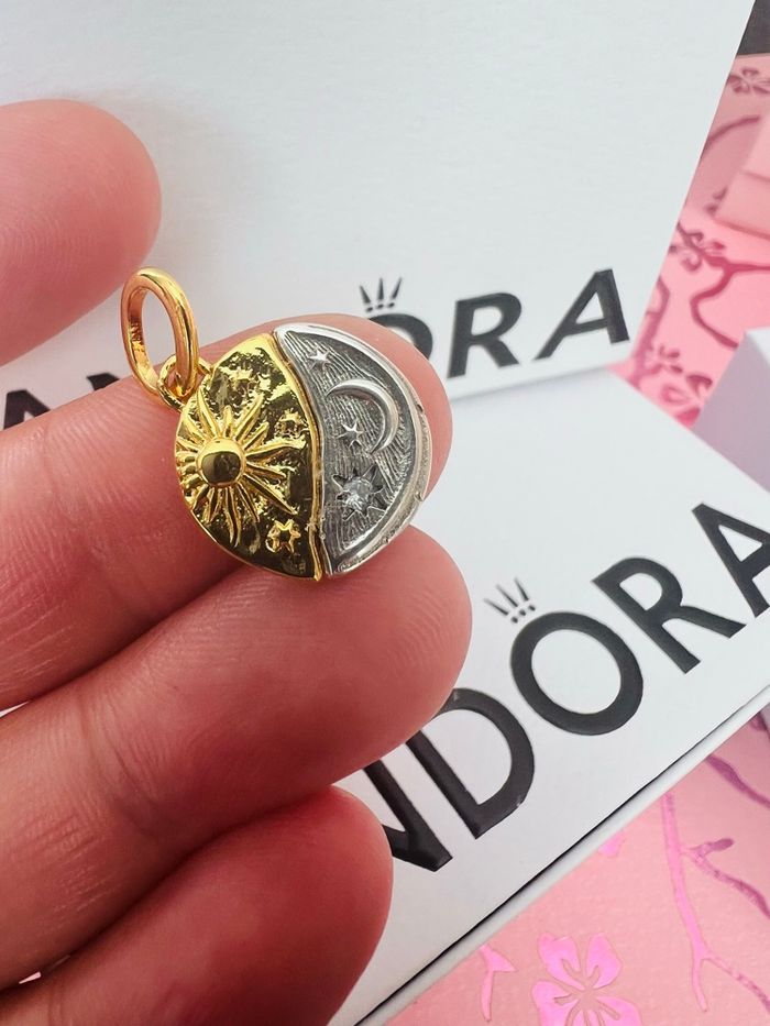 Médaillon talisman ma lune et mon soleil séparables - photo numéro 3