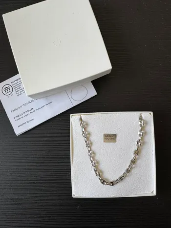 Collier en argent graine de café