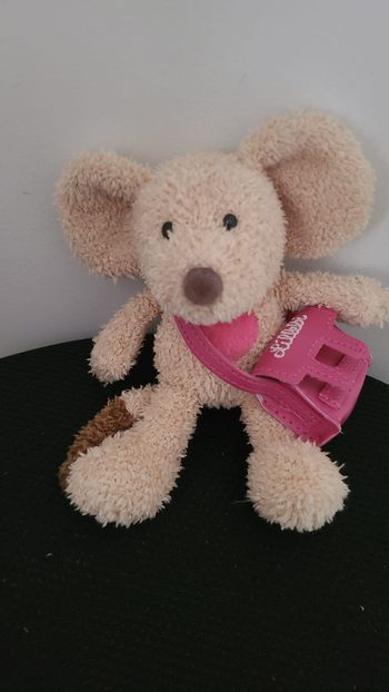 Lillebi Mouse Steinbeck Plush Wearing Backpack, souris vintage de collection