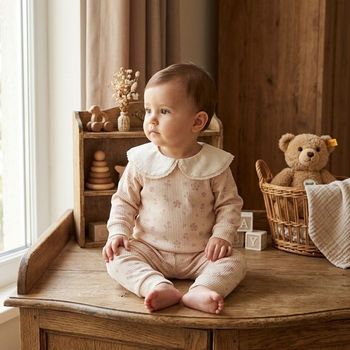 Ensemble Bébé Fille 9–12 Mois – Tenue Confortable & Élégante