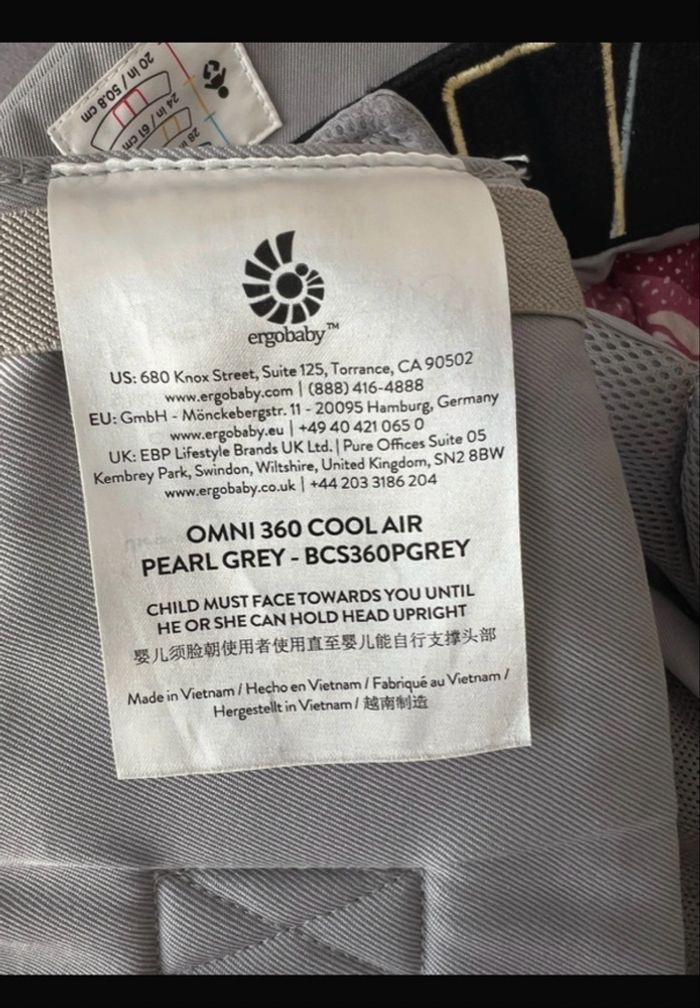 Porte bébé omni 360 cool air