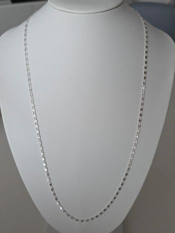 Collier maille fine 65cm plaquage argent