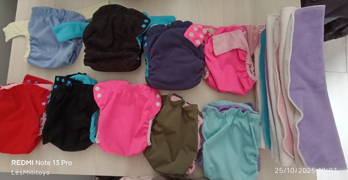 Lot p'tite prairie 9 couches lavables et leurs trifolds