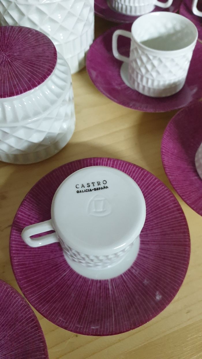 Service à café porcelaine castro galicia espagne - photo numéro 6