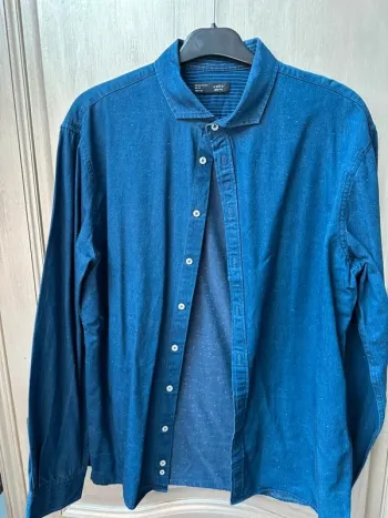 Chemise bleu marine celio slim fit XL