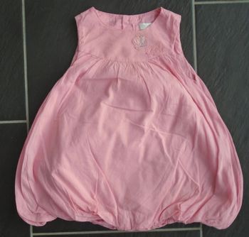 Jolie robe rose corail fille 6 mois (67 cm) Obaïbi