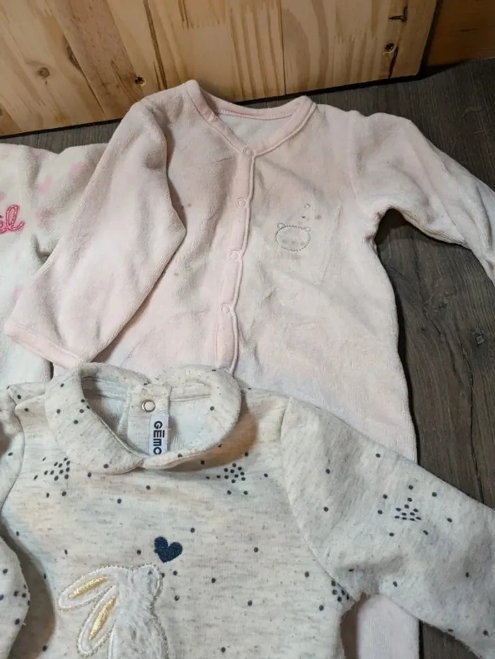 Lot 5 pyjamas chaud filles 3 mois différentes marques - photo numéro 6