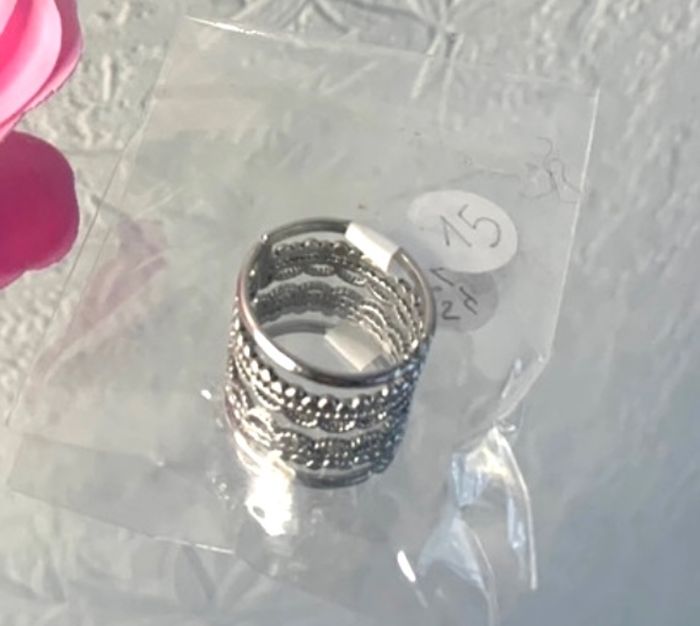Bague réglable en acier inoxydable neuve - photo numéro 5