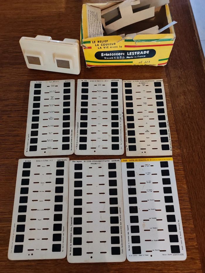 Stéréoscope L'estrade+ 6 planches de vues