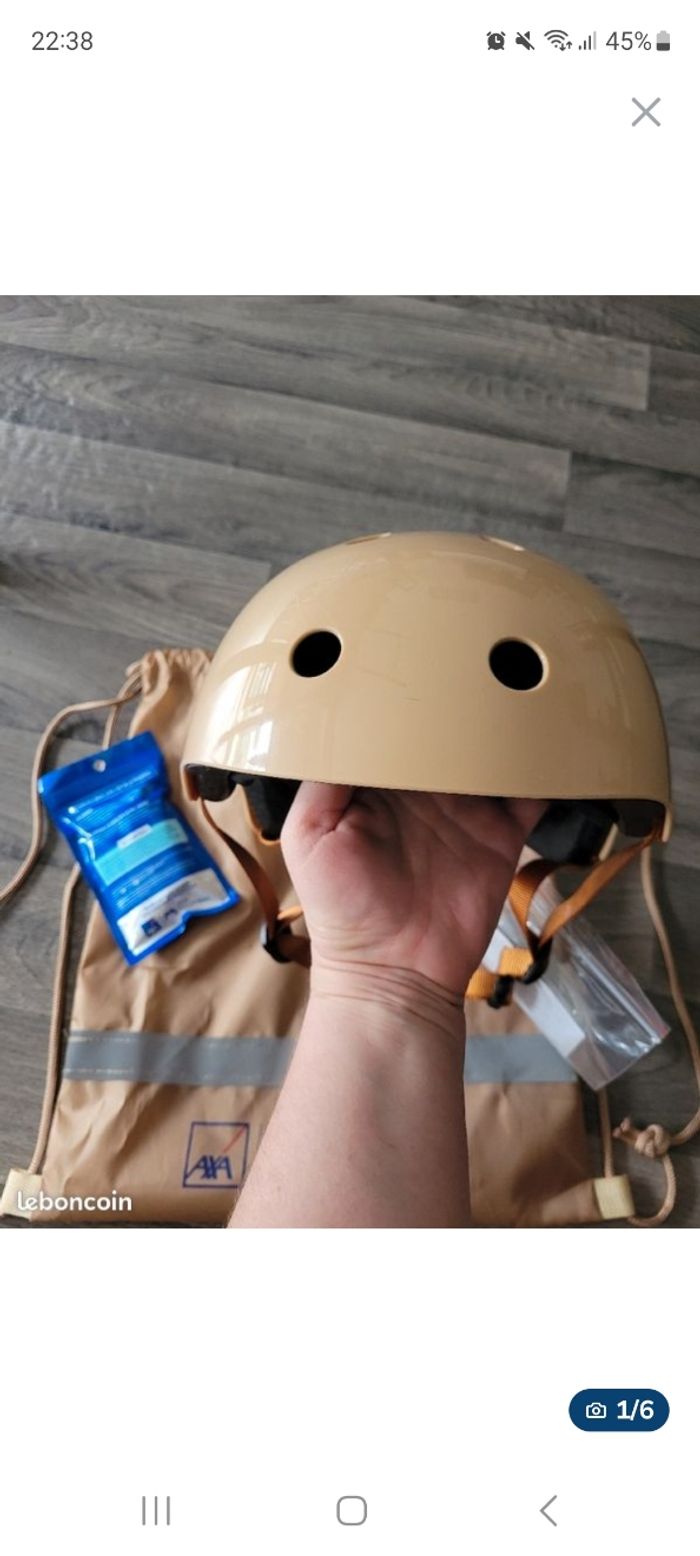Kit casque vélo(avec sac+lumiére)Taille M