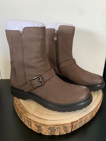 GEOX - Bottes motardes marron Chesnut Taille 40 - NEUF