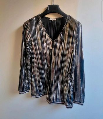 Chemise/ blouse noire et dorée