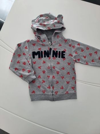 Sweat zippé à capuche Minnie