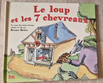 Le loup et les 7 chevreaux livre en 3D en bon état