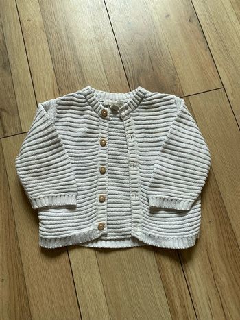 Gilet mailles mixte beige