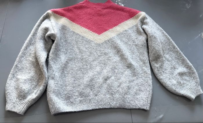 Pull fille Vert Baudet T 10 ans gris et rose - photo numéro 8