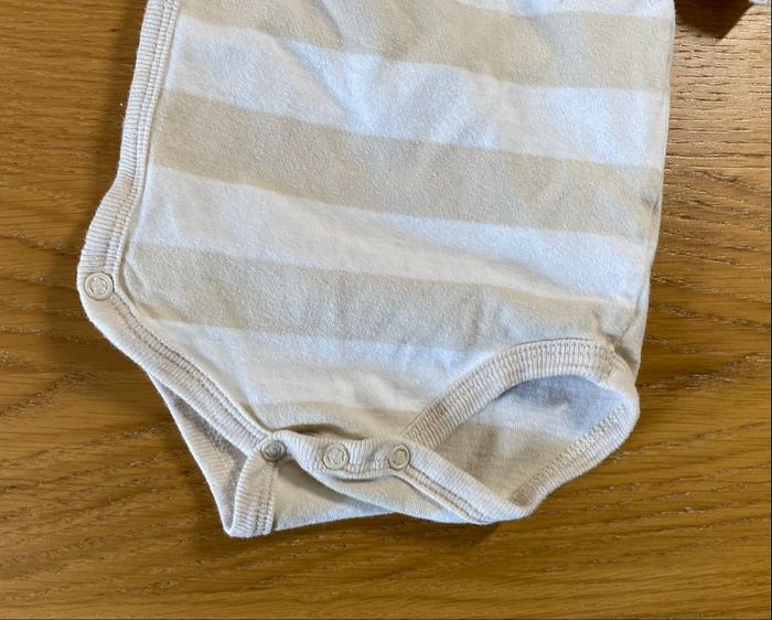 Do L’enfant Body blanc/beige Taille 1 mois - photo numéro 3