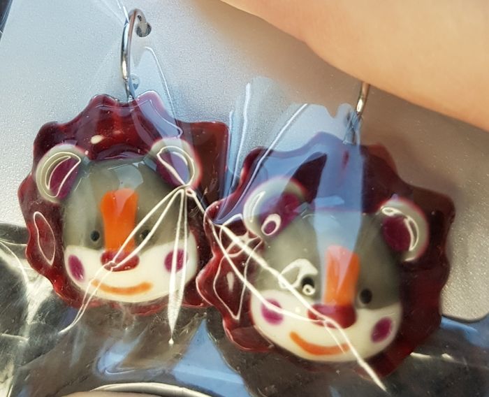 Boucles d'oreilles lions