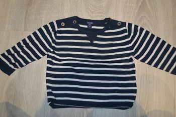 Pull kiabi 12 mois - 1 an rayé marin
