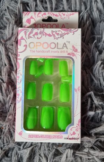 Faux ongles vert fluo