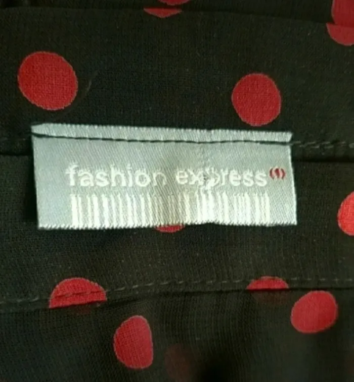 Jolie jupe volantée fluide noire/ rouge Fashion Express Taille 40/42 Neuve - photo numéro 3