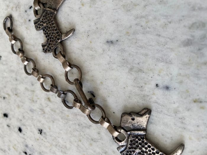 Ceinture chaîne en métal petits chiens vintage - photo numéro 4