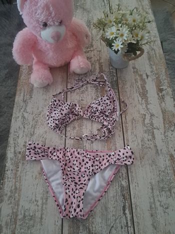 Petit maillot de bain rose léopard